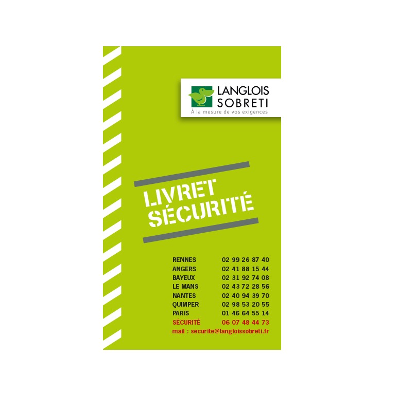 I Langlois Sobreti Cahier Securite.qxp Mise En Page 1