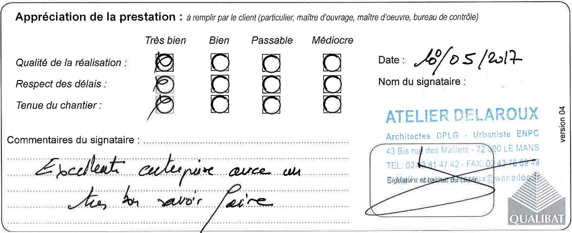 Attestation De Travaux Piscine De Coulaines Architecte