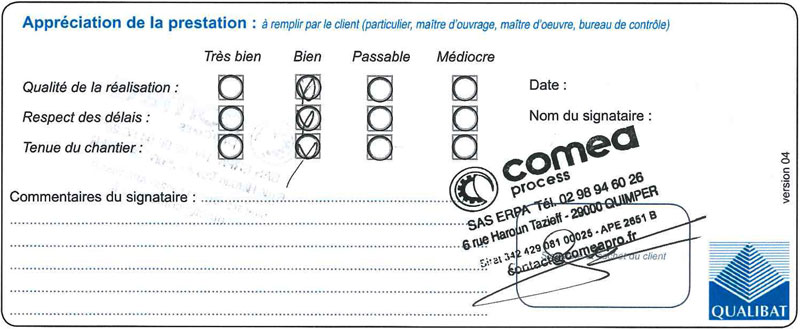 Attestation Langlois Sobreti Quimper Amenagement Placard Comea 29 Quimper