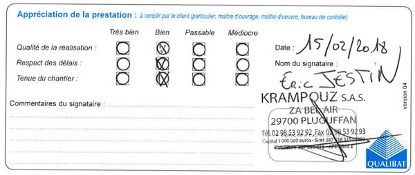 Attestation Langlois Sobreti Quimper Krampouz