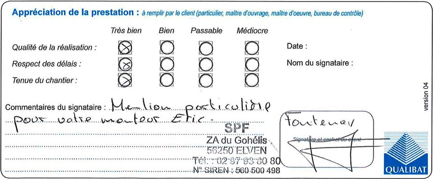 Attestation Travaux Spf Langlois Sobreti Rennes Elven