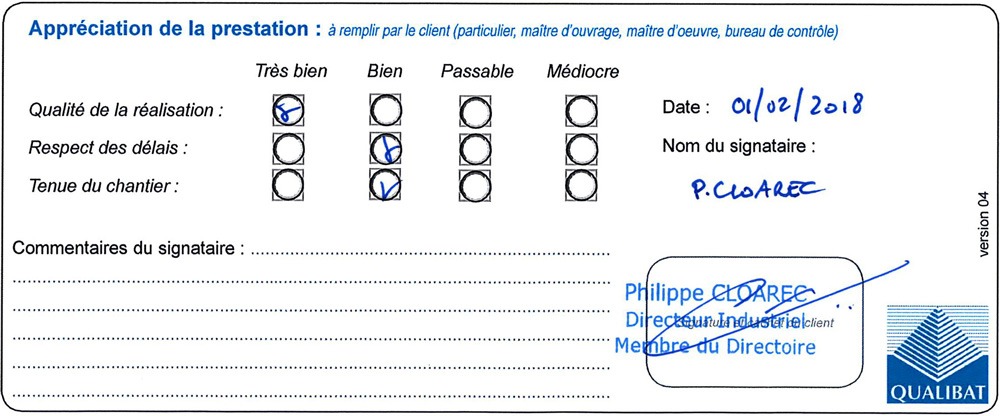 Henaff Attestation Chantier Langlois Sobreti Quimper