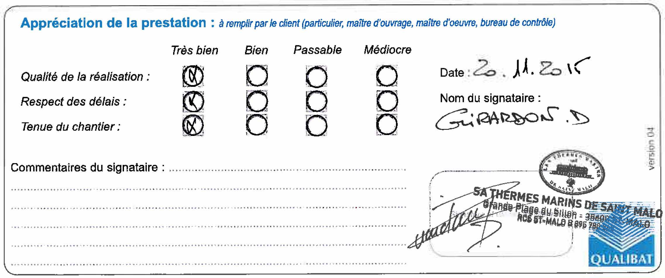 Langlois Sobreti 2015 Thermes Marins St Malo 35 Plafond Bois Masterimpact Retombees Attestation Travaux