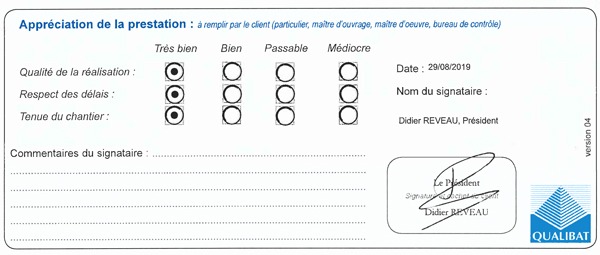 Langlois Sobreti Attestation Qualibat Bosch Le Mans