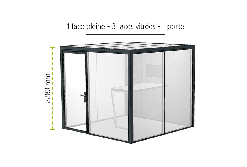 Meeting Box Myo 1 Face Pleine 3 Faces Vitrees 1 Porte 1