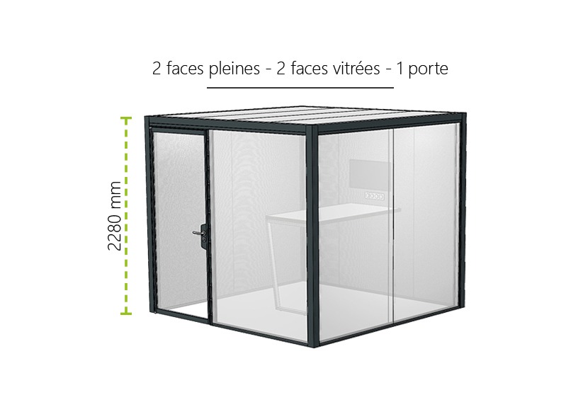 Meeting Box Myo 2 Faces Pleines 2 Faces Vitrees 1 Porte 1