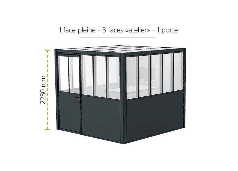 Meeting Box Myo Type Verriere Atelier 1 Face Pleine 3 Faces Atelier Et 1 Porte Atelier 1