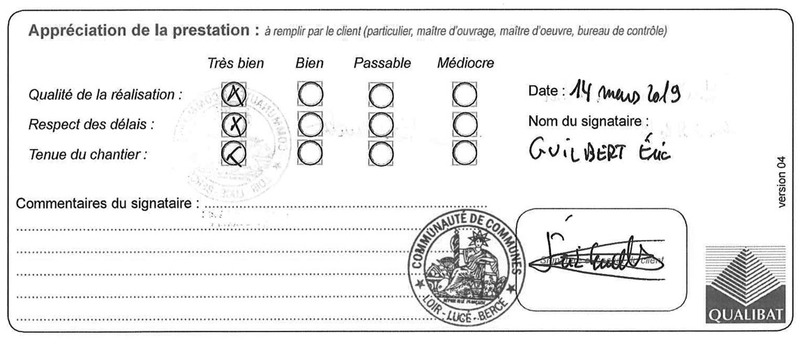 Attestation Qualibat Atelier Tiers Numerique Langlois Sobreti Le Mans
