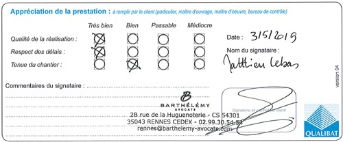 Attestation Qualibat Barthelemy Langlois Sobreti Rennes