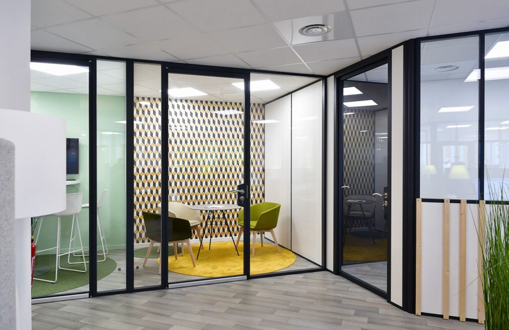 Bureaux Cloison Vitree Sma Netagis Amenagement Interieur Langlois Sobreti Nantes