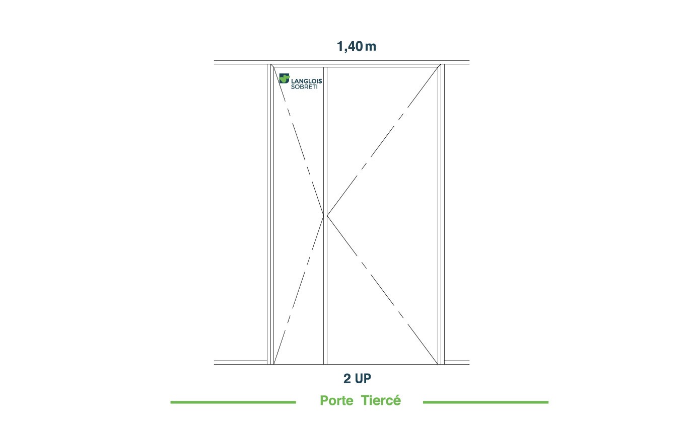 Porte 140 tiercé - BE Langlois Sobreti