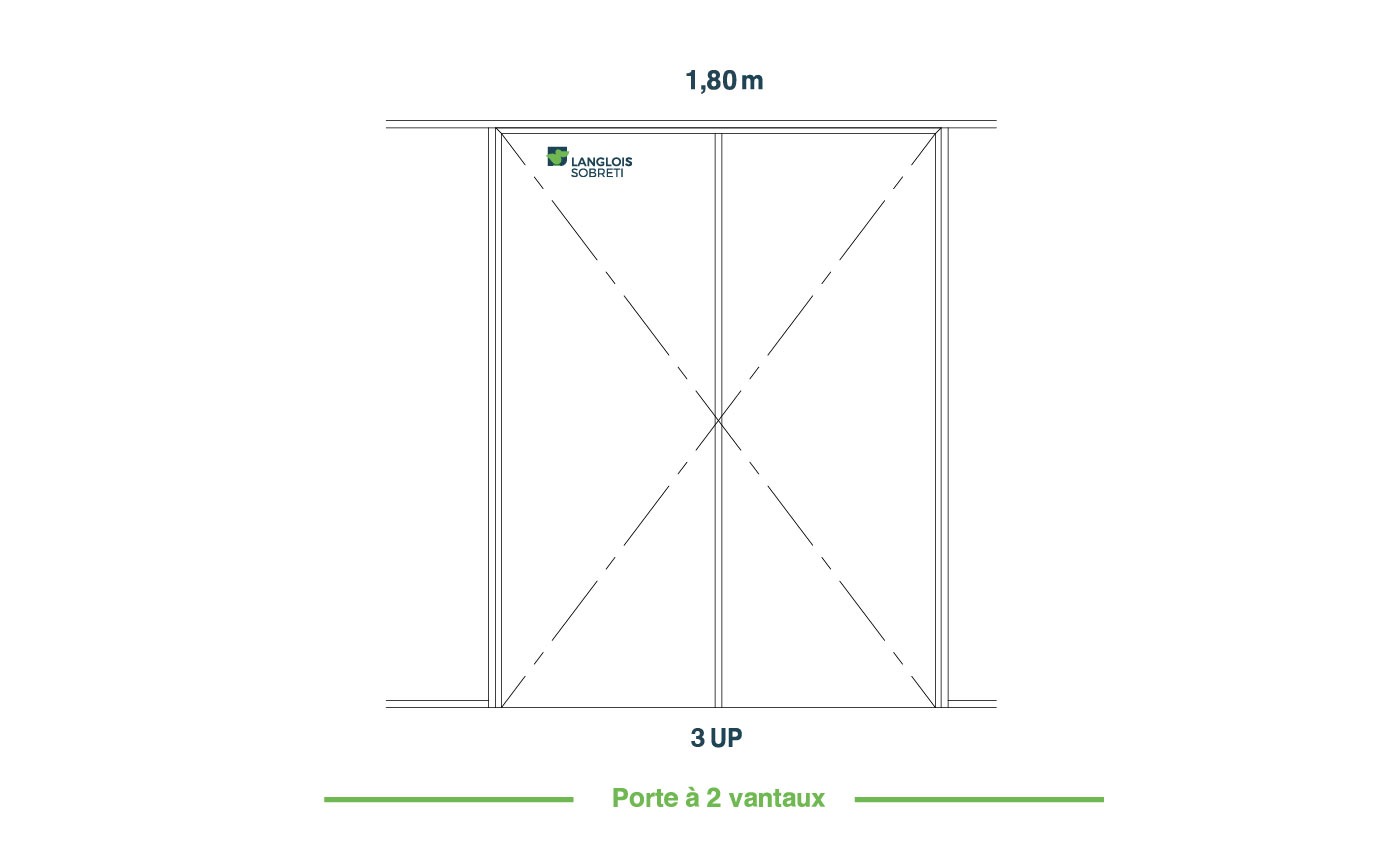 Porte 180 deux vantaux - BE Langlois Sobreti