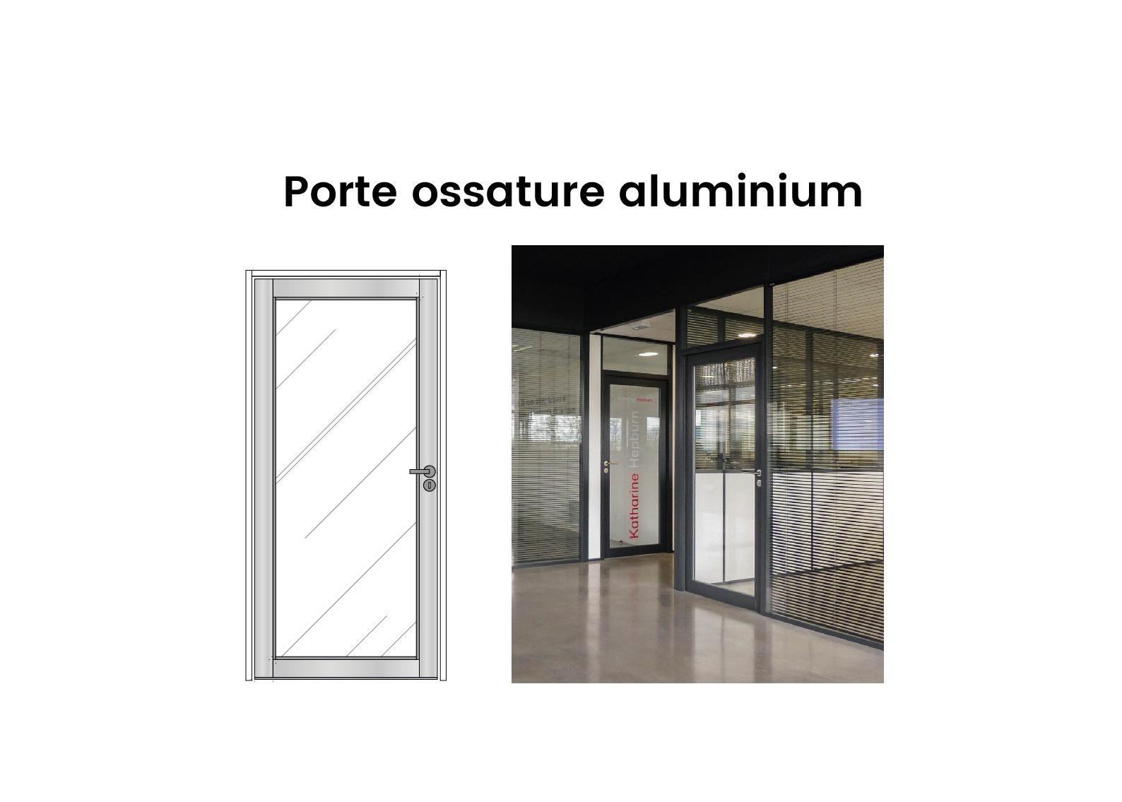 Porte Vitree Porte Ossature Aluminium Langlois Sobreti