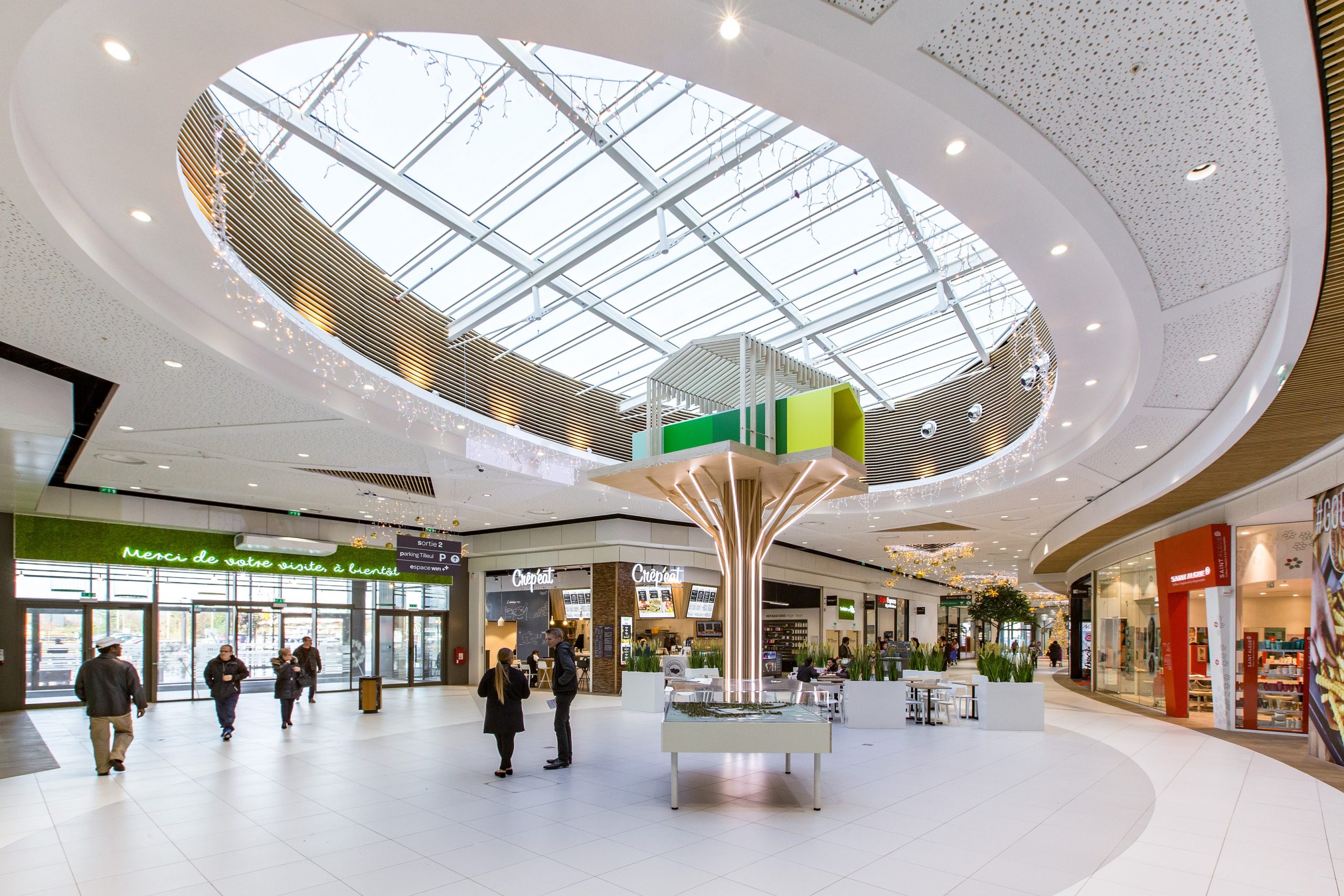 L’art des plafonds suspendus dans les centres commerciaux