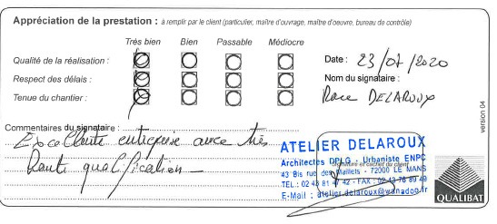 Attestation Vinci Energies Langlois Sobreti Le Mans Atelier Delaroux