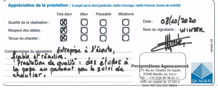 Attestation Qualibat