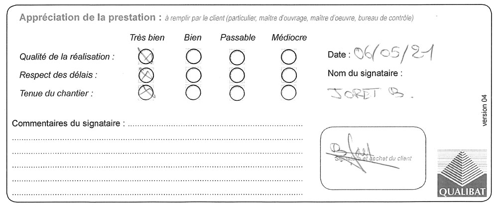 Attestation Qualibat Signee Navla Group Snacking