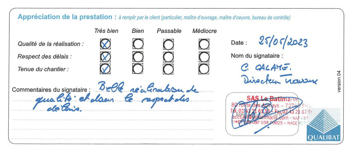 Attestation De Travaux Langlois
