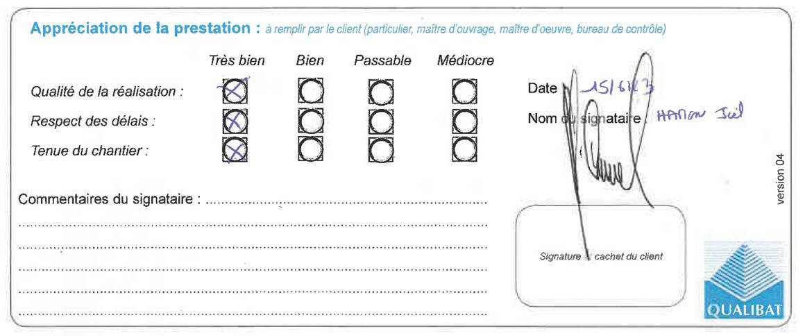 Attestation De Travaux Langlois Sobreti Zephir Assurances